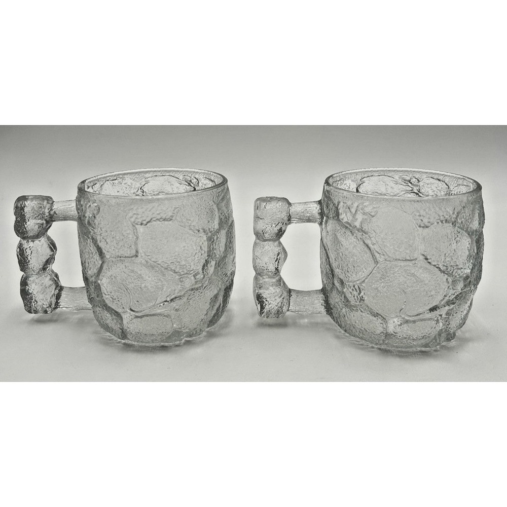 Vintage 1993 McDonald's Flintstones Rocky Road Mugs Glass Set Of 2 - Picture 2 of 6